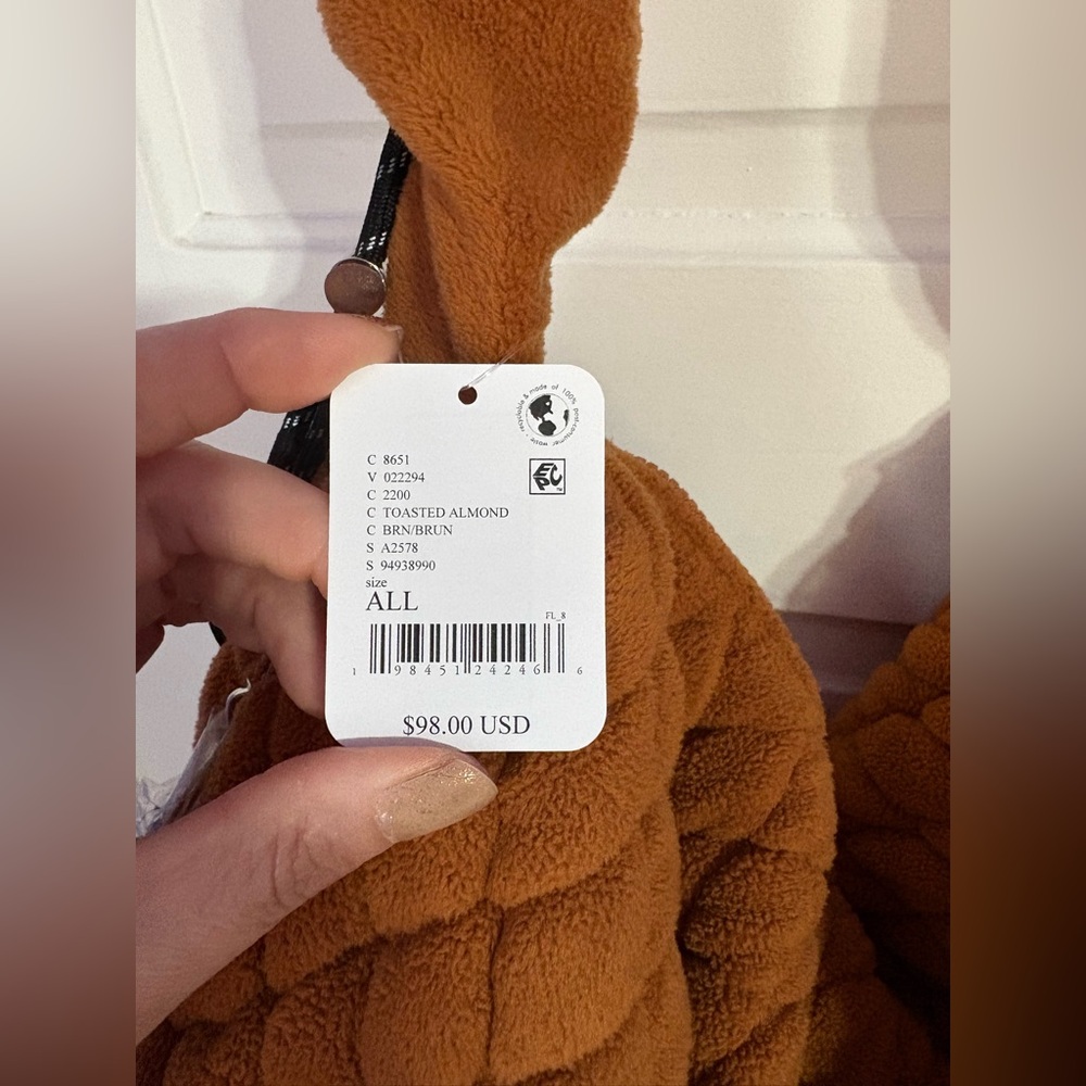 FP Movement x Free People Pucker Up Fleece Carryall in Toasted Almond - Picture 8 of 9